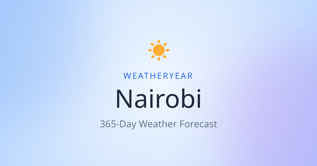 Weather in Nairobi | WeatherYear