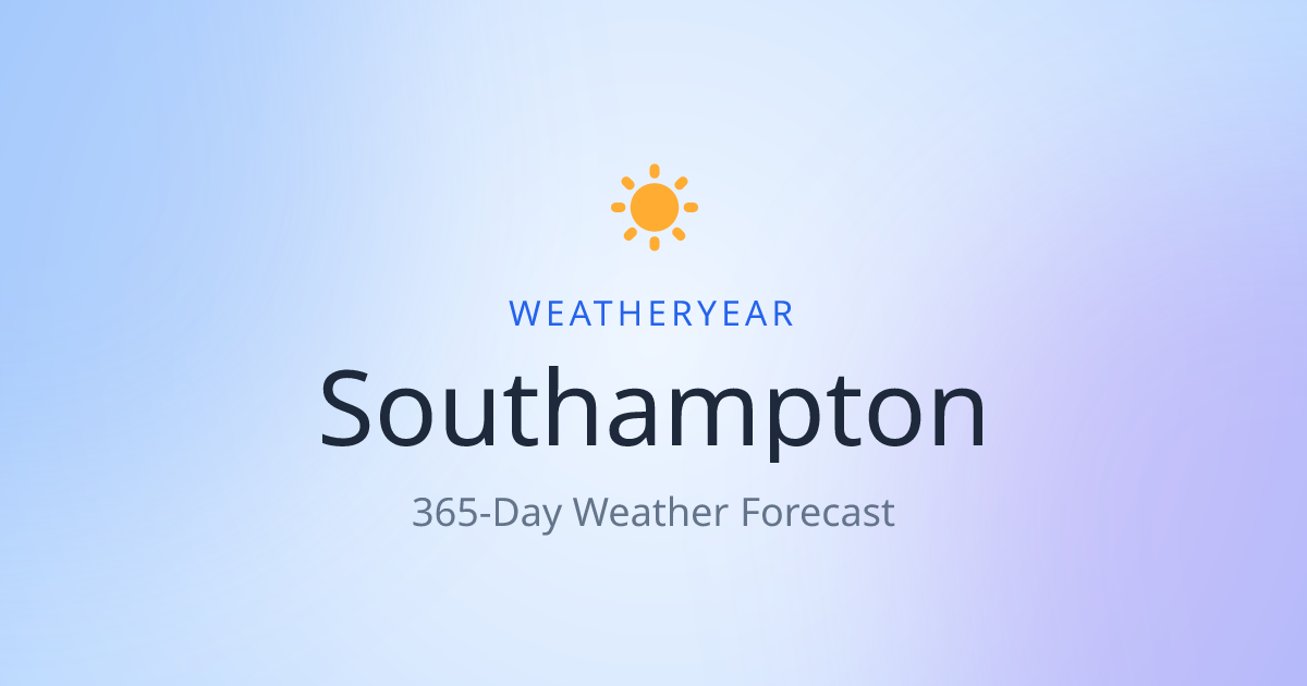 Weather in Southampton | WeatherYear